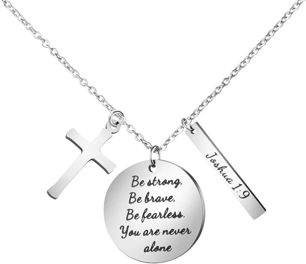 Memgift Bible Verse Cross Pendant 𝐂𝐡𝐫𝐢𝐬𝐭𝐢𝐚𝐧 𝐍𝐞𝐜𝐤𝐥𝐚𝐜𝐞𝐬 Prayer Charm Faith Religious Birthday Christmas Jewelry for 𝐖𝐨𝐦𝐞𝐧