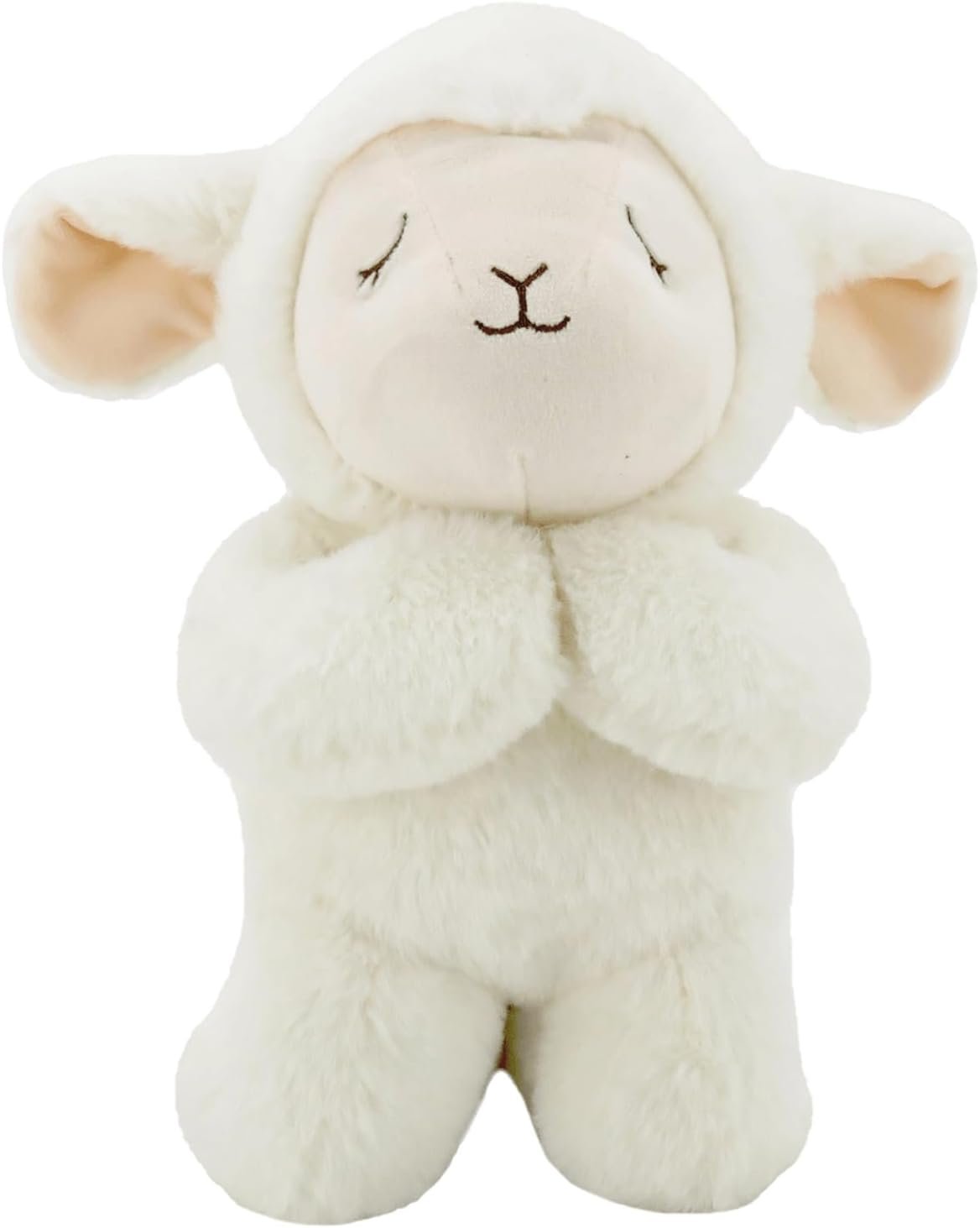 Linzy Plush 10″ “Now I Lay ME Down to Sleep… Prayer Lamb Plush Toys, Stuffed Animal, Baptism Gift for Baby Boy Or Baby Girl