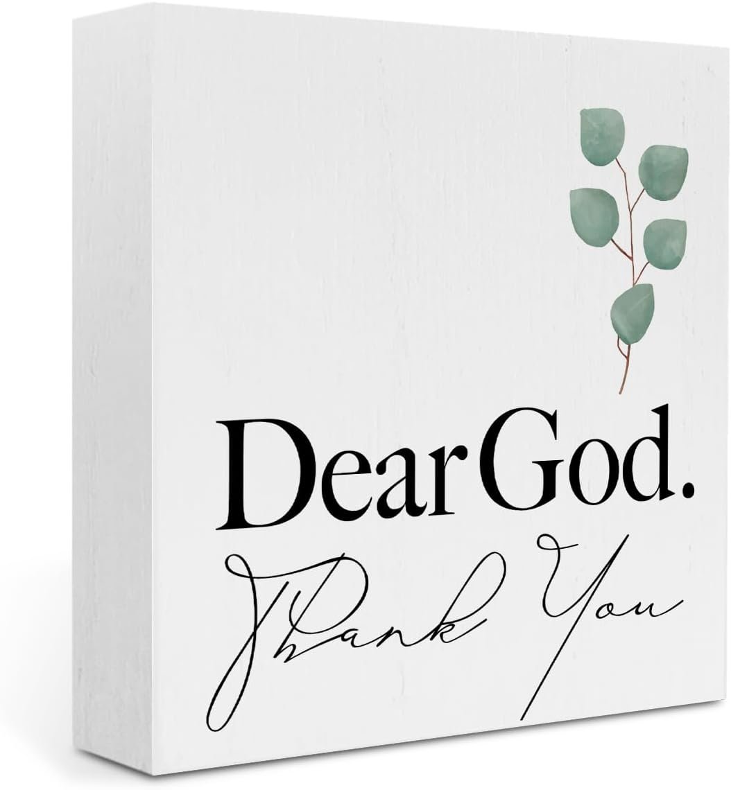 Christian Desk Decor Farmhouse Signs Wooden Box Sign Religious Gifts