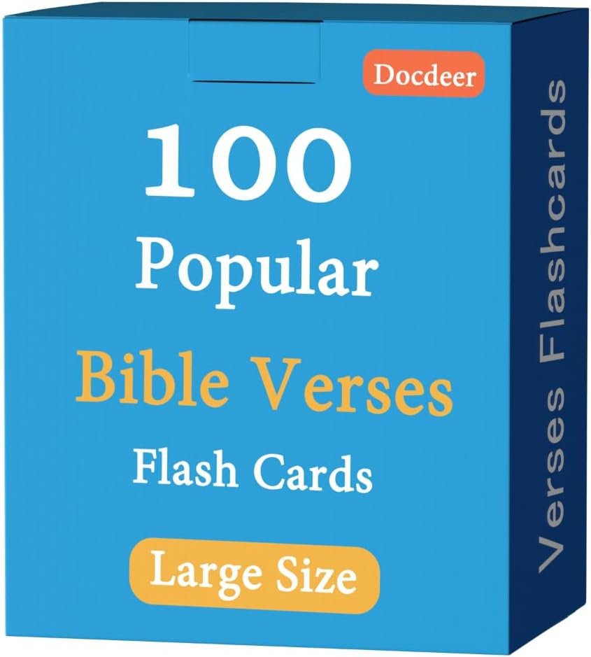 100 Memory Bible Verses Flash Cards (NIV, KJV)