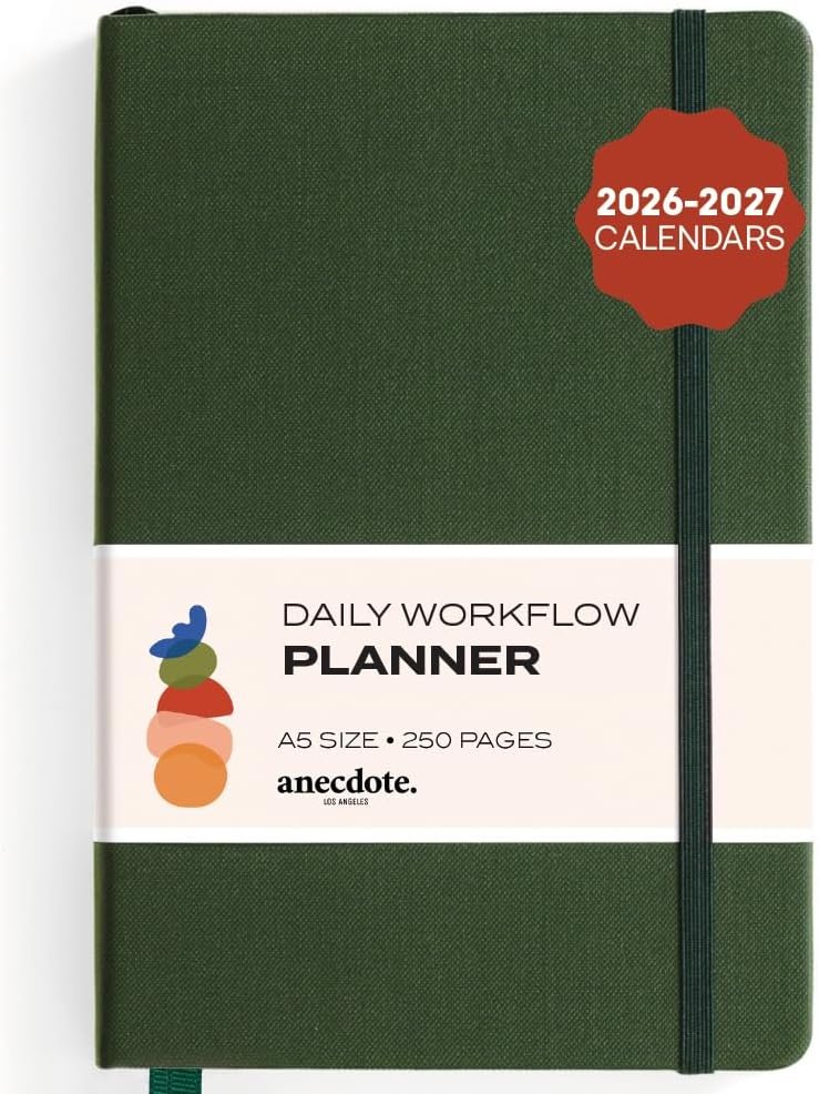 Anecdote 2027 Daily Planner, 2026-2027 Calendars, Flexible 26 Weeks Undated