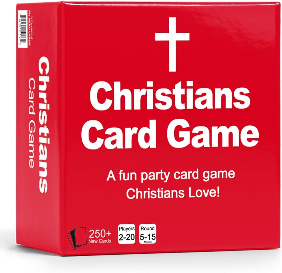 Christians Card Game – Hilarious, Clean Party Game for Adults & Teens | 250+ Cards | Perfect for Youth Groups, Bible Study, Family Game Night & Church Retreats | 2–20 Players, Easy to Learn