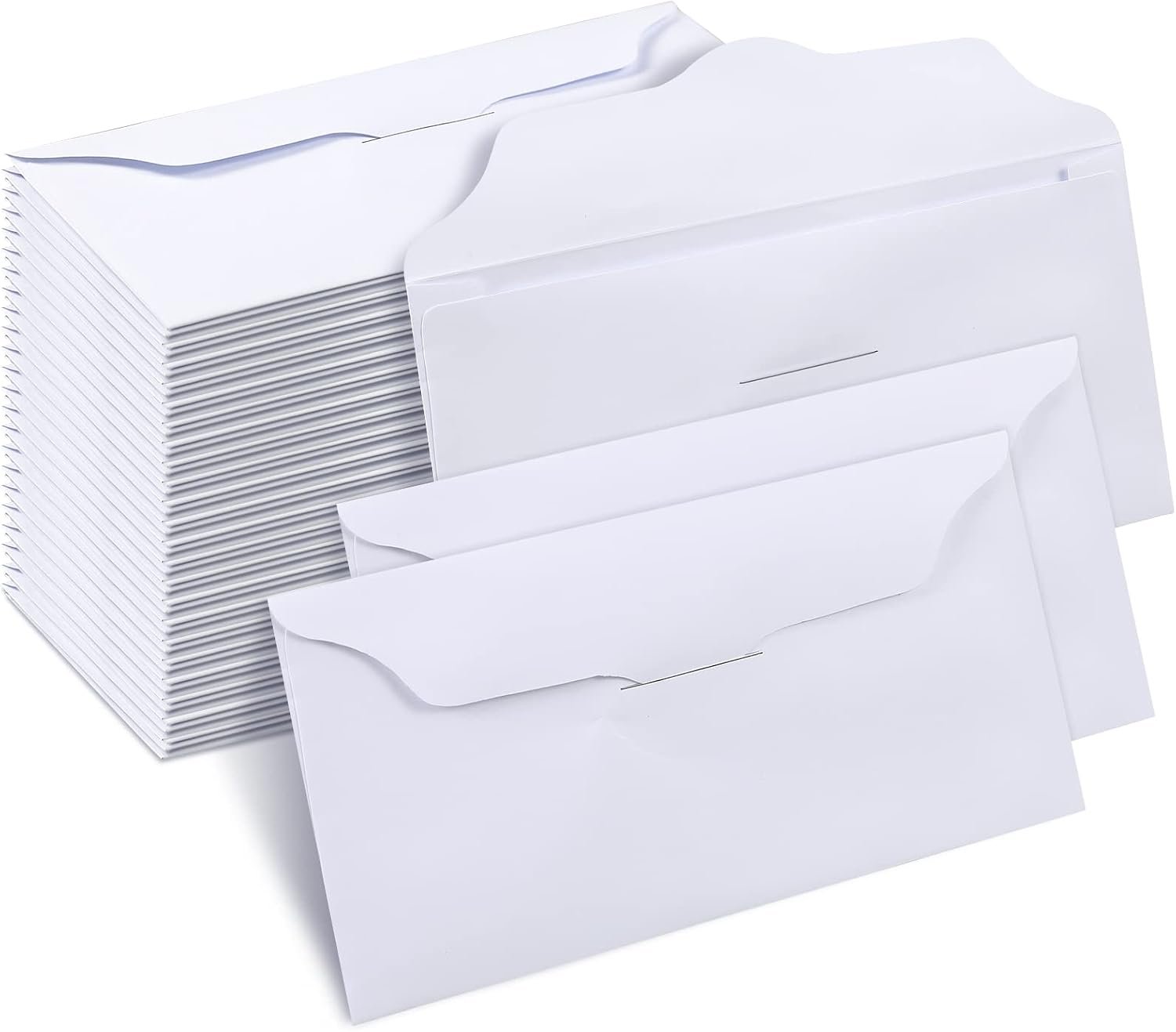 Eaasty 1000 Pcs Blank Church Offering Envelopes White Tithe Donation 6.3 x 3.1 Inch Cash Tithe Envelopes for Church Wedding Check Cash Holder Gifts