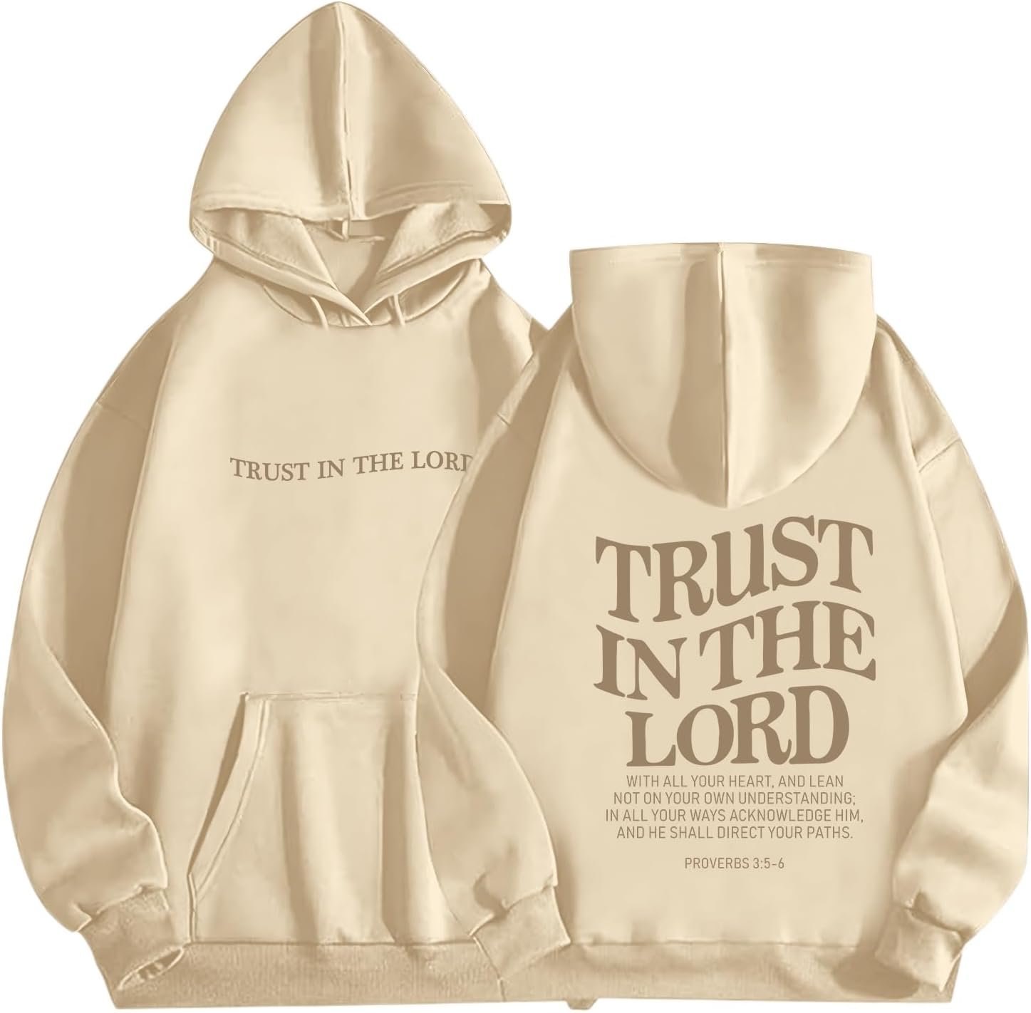 Tuislay Trust In The Lord Hoodie Christian Sweatshirts Women