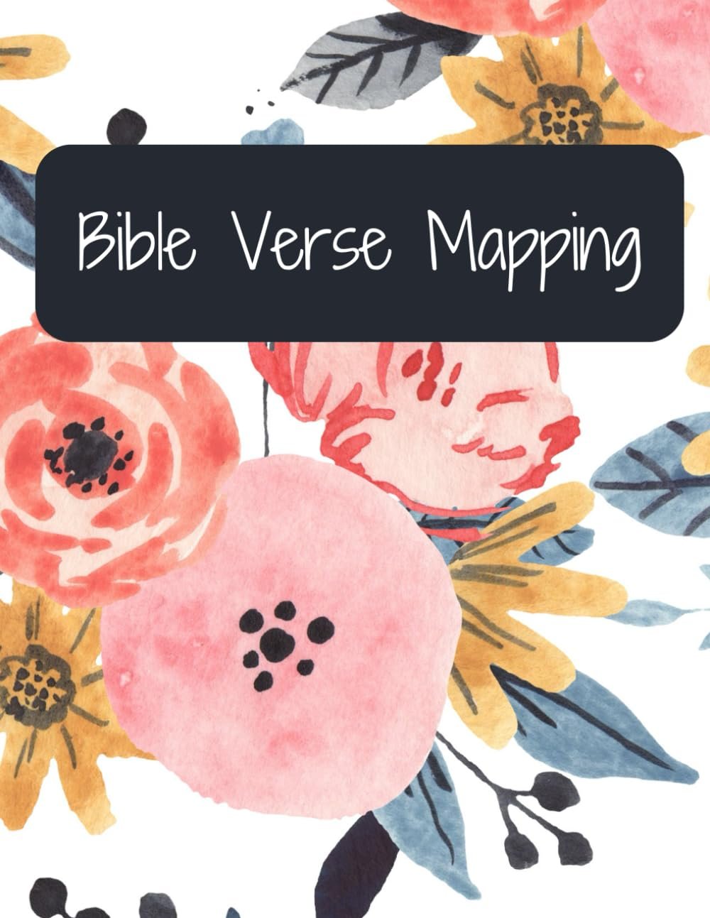 Bible Verse Mapping Journal 8.5×11, 100 Pages to Study and Reflect on Scripture, Prayer Journal Gift