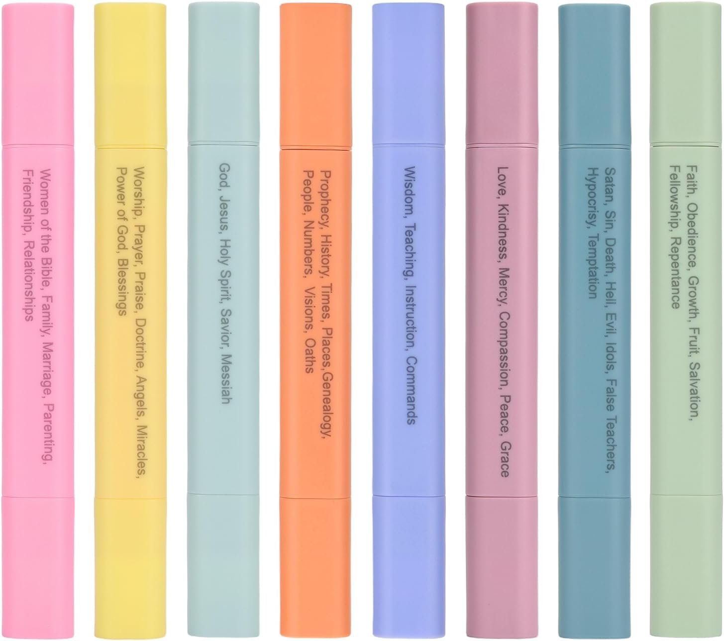 Mr. Pen- Dual Tip Bible Highlighters with Color-Coding System, 8 Pack