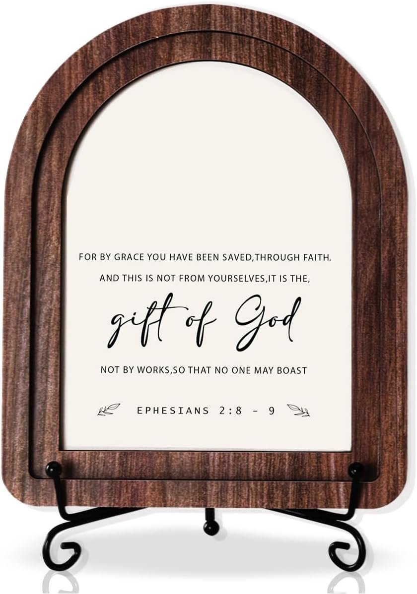 Arched Wooden Christian Sign, This Is The Day The Lord Has Made Sign, Christian Table Decor Farmhouse Scripture Desk Decor for Office Home