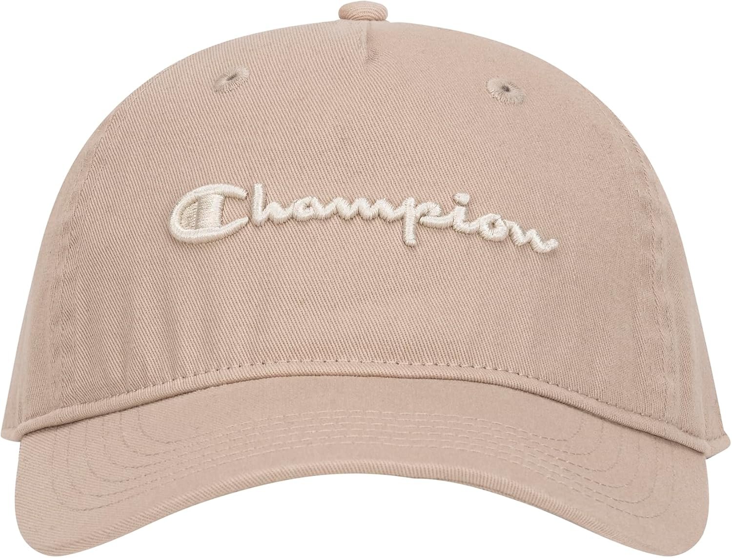Champion Women’s Script Embroidery Washed Cotton Twill Adjustable Baseball Cap