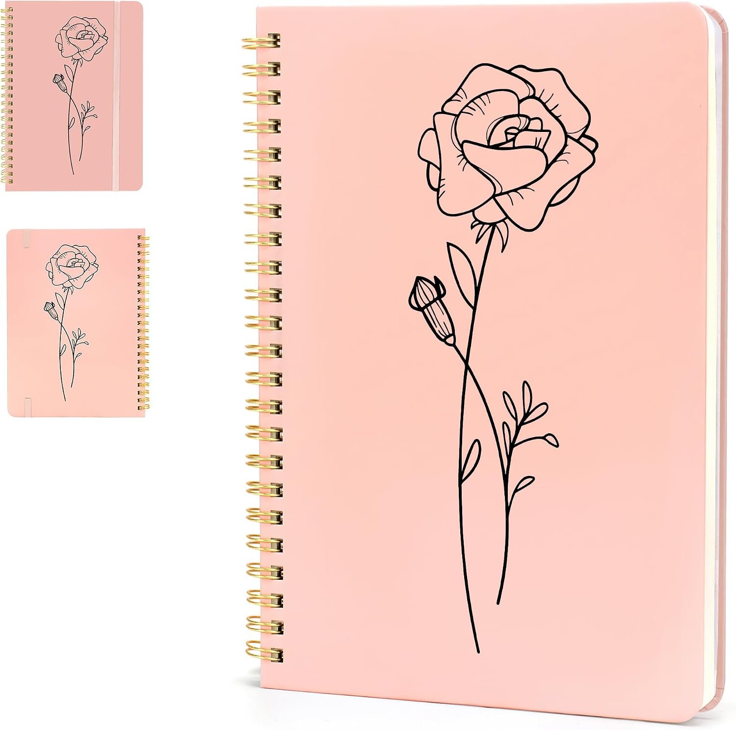 Spiral Notebook Lined for Women & Men, 100 GSM thick 140 Pages, Bible Verse Notebook for Bible study A5 size with Back Pocket