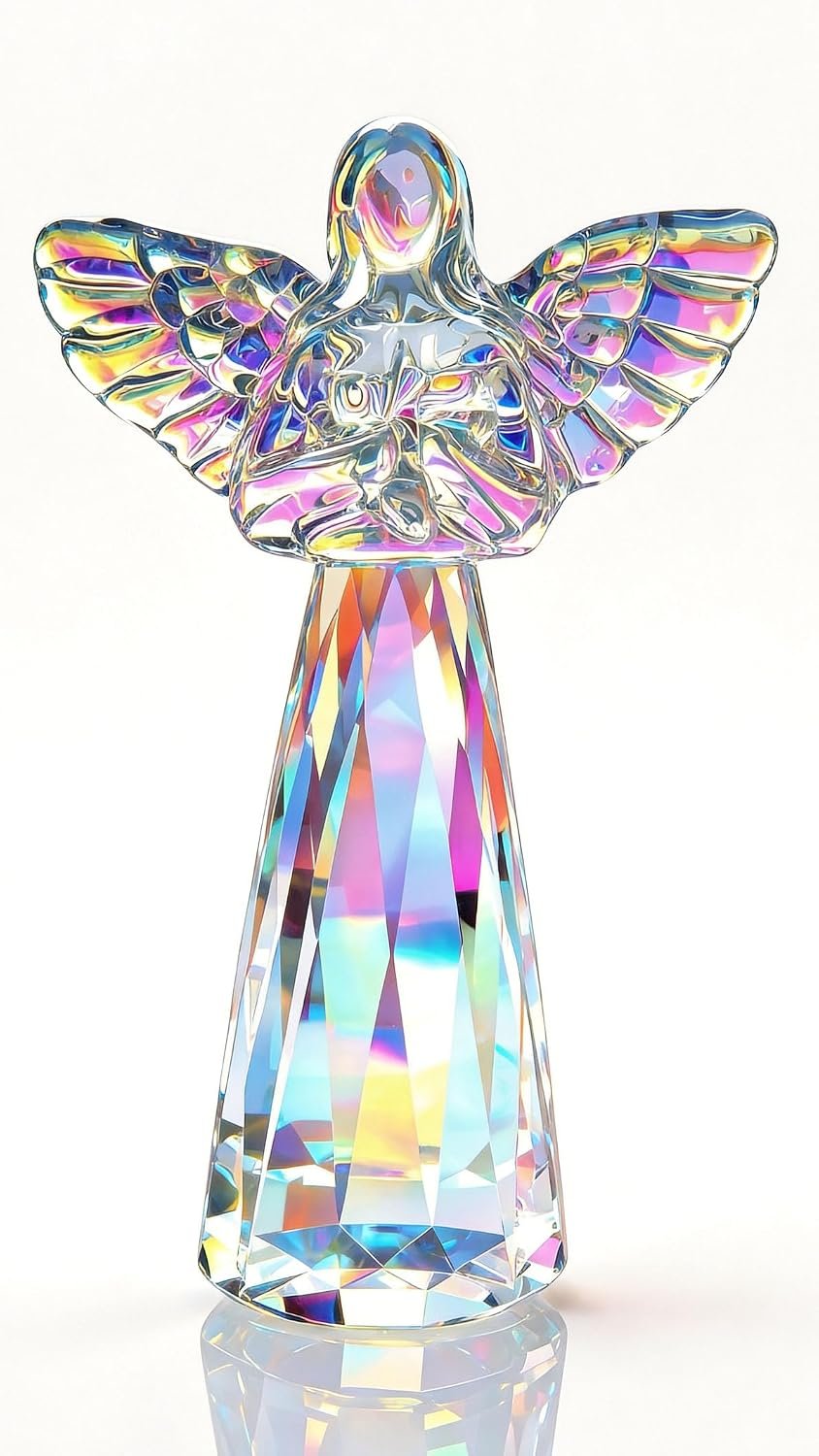 Iridescent Crystal Guardian Angel Christian Gifts for Women