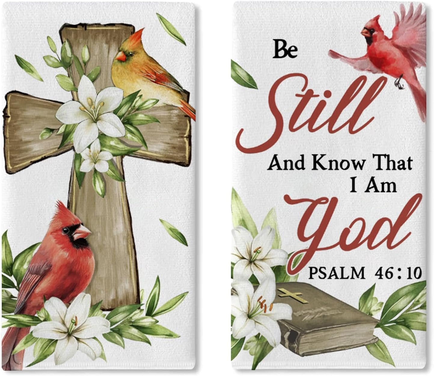 Christian Cardinal Kitchen Dish Towels Set of 2