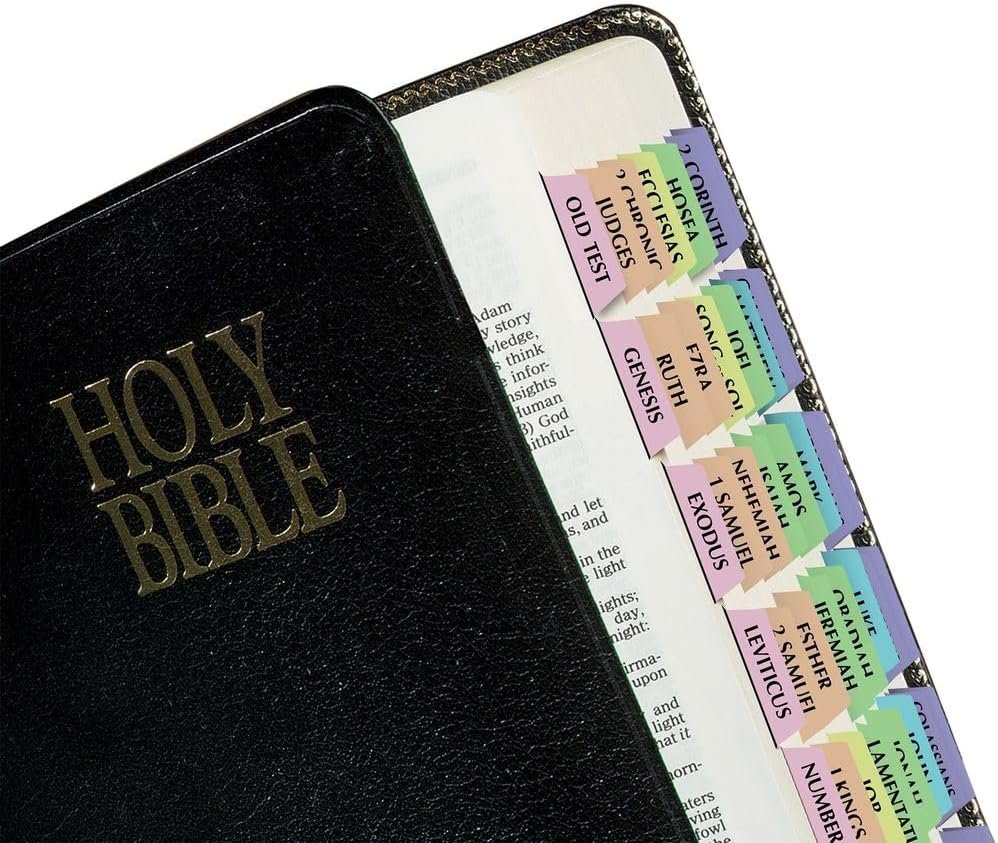 Tabbies 58346 Rainbow Bible Tabs, Laminated, 80Ct, 1×1/4in