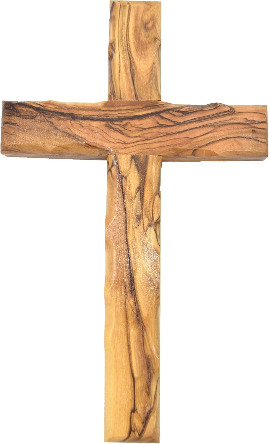 Zuluf Wall Hanging Olive Wood Cross | Hand Carved Cross | Olivewood Christian Wall Cross With Holy Land Certificate | Ideal Gift for Home Decoration, Weddings and Home Office 20cm / 7.8″ CRS051