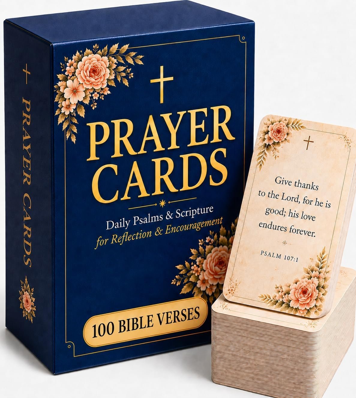 Prayer Cards 100 Scripture Cards with Bible Verses for Daily Inspiration Christian Gifts Bible Verse Cards for Encouragement, Reflection & Prayer (3.45” x 2.15”)