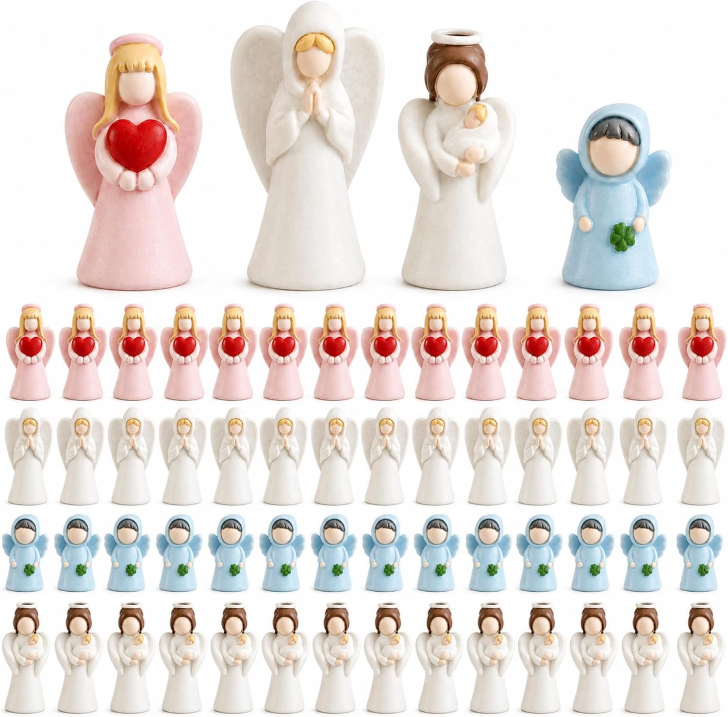Pocket Angels Mini Angel Figurines, 24 PCS, Christian Gifts, Party Favors