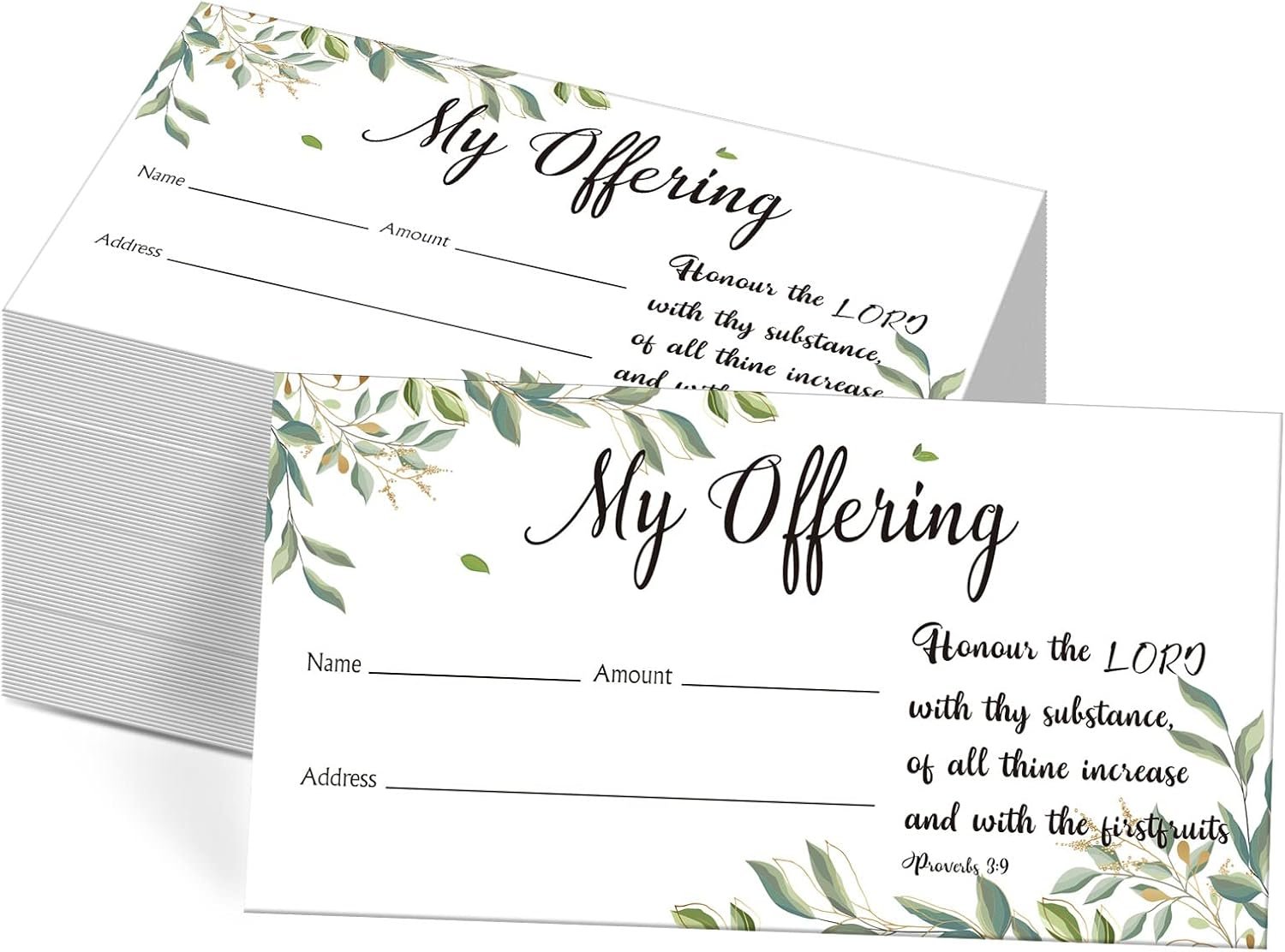 Woanger 500 Tithes and Offering Envelopes for Church Donation, Classic