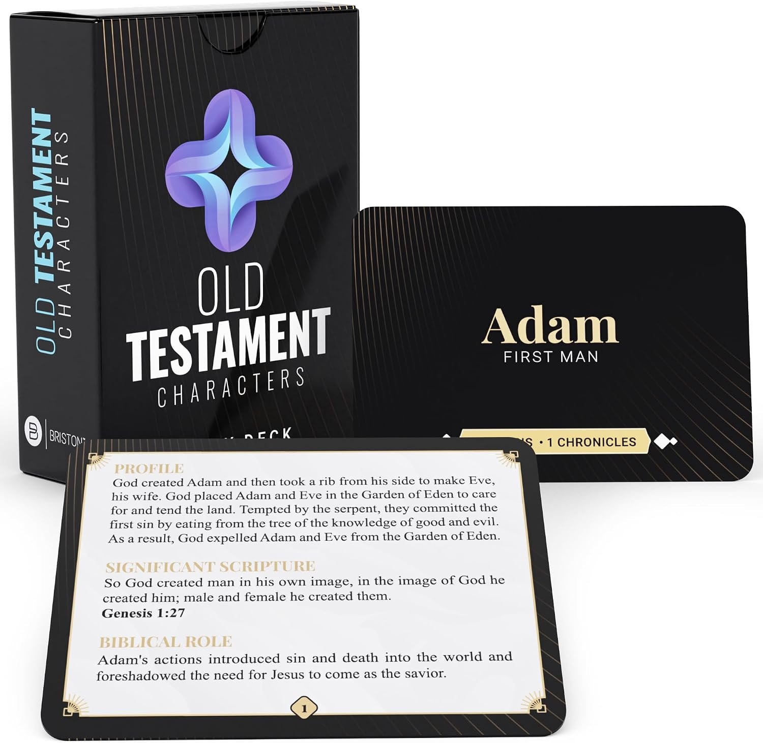 Old Testament Bible Character Flash Cards – 75 Figures for Study & Review