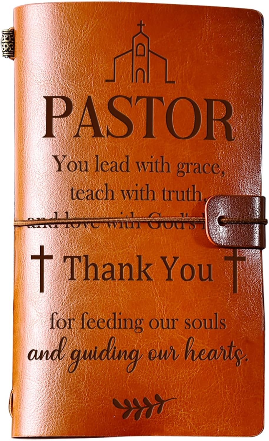 PRSTENLY Pastor Appreciation Gifts Leather Journal, Thank You Pastor Gifts