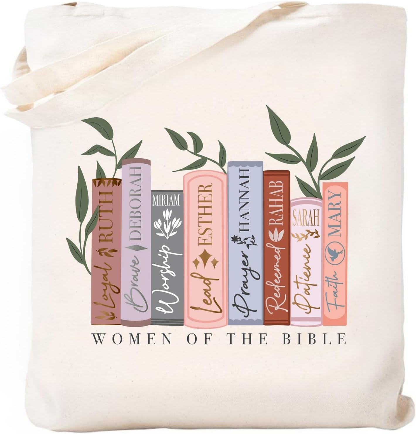 Canvas Aesthetic Tote Bag with Inner Pockets, Cute Cloth Cotton Tote Bags for Women Graphic Tote Bag for School