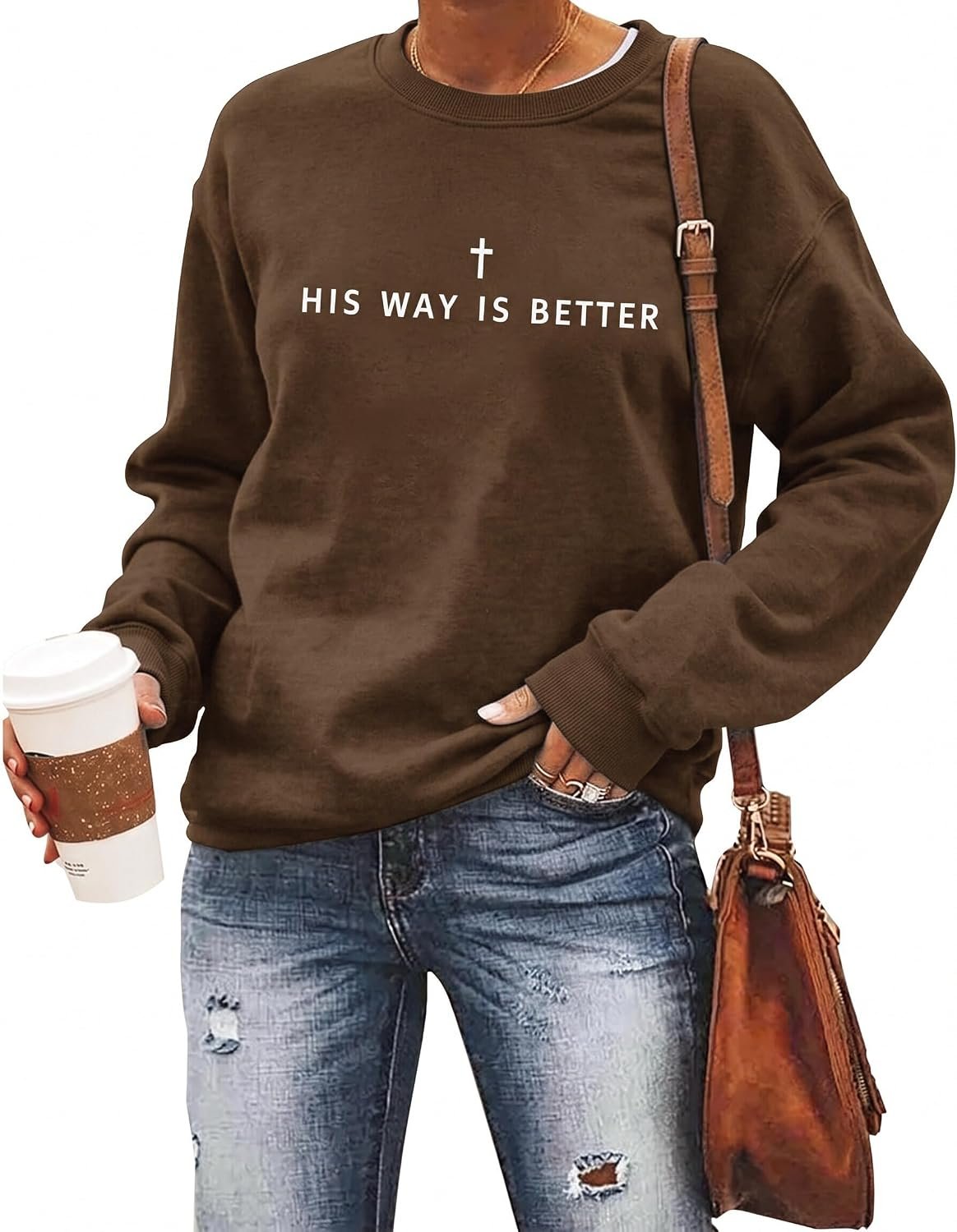 Chirstian Sweatshirt for Women Religious Faith Jesus Shirts Bible Verse Top