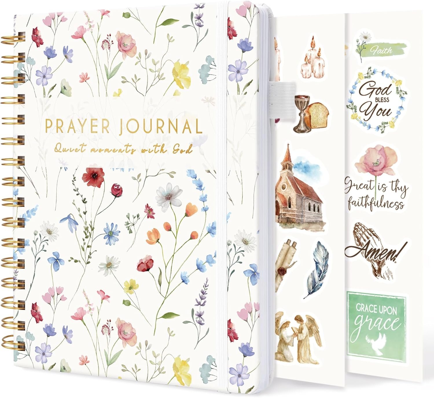 Prayer Journal for Women, Daily Weekly Monthly Devotional Planner 208 Pages
