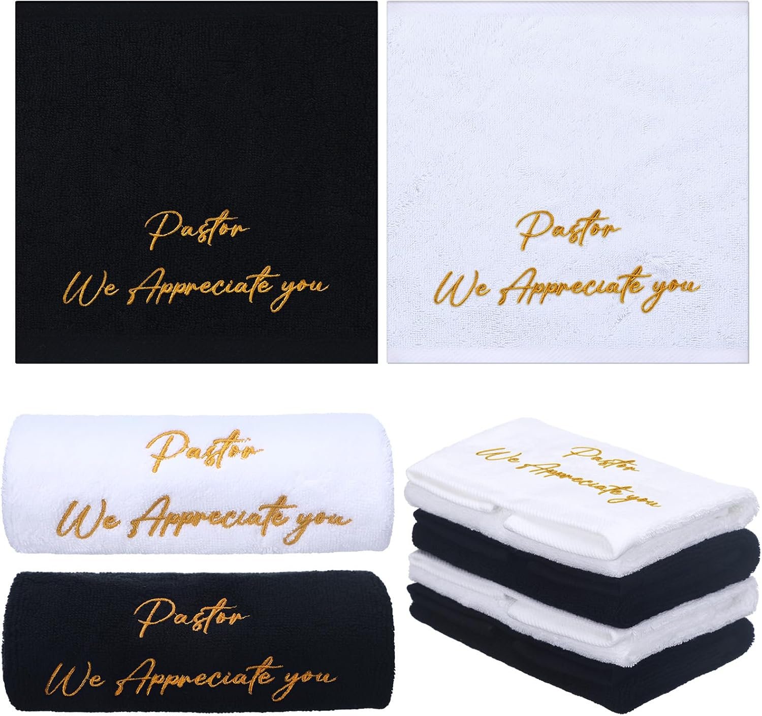 HunnmingRe 4 Pcs Pastor Hand Towels Pastors Appreciation Gift