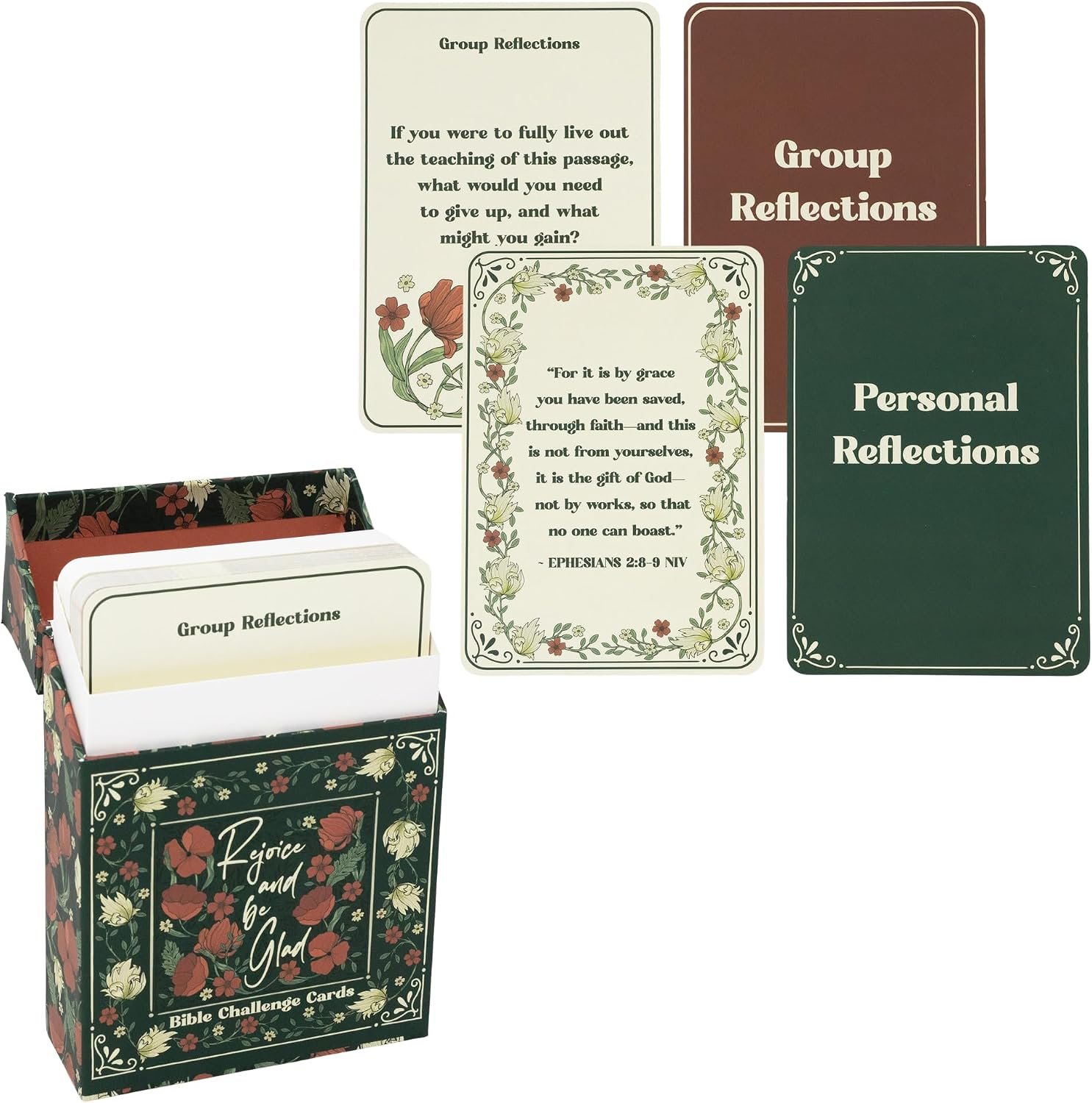 Steel Mill & Co. Bible Reading Challenge Cards, Morris Garden Floral