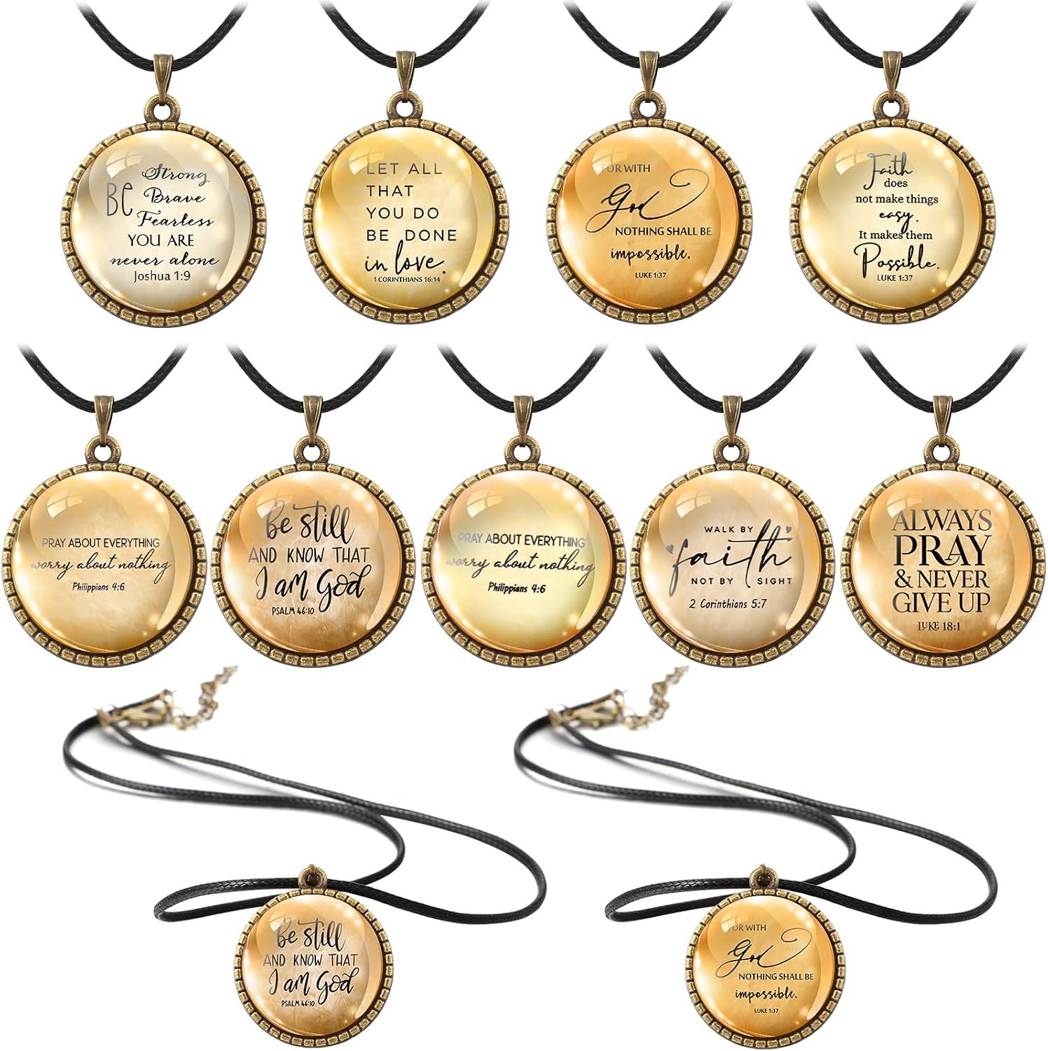 Wavwavw 36 Pcs Christian Necklace for Women