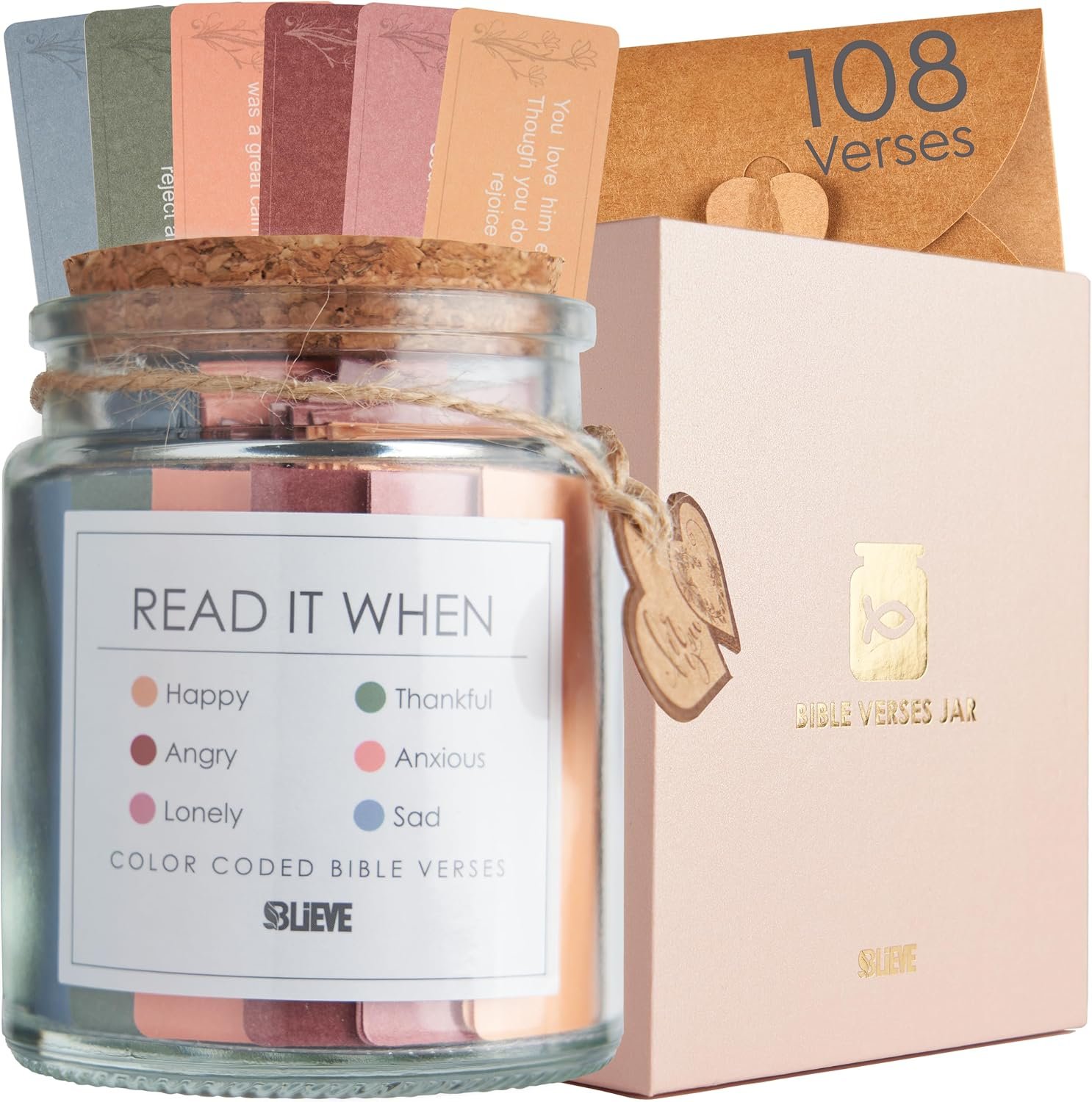 BLIEVE Read Me When Bible Verse Jar For Women