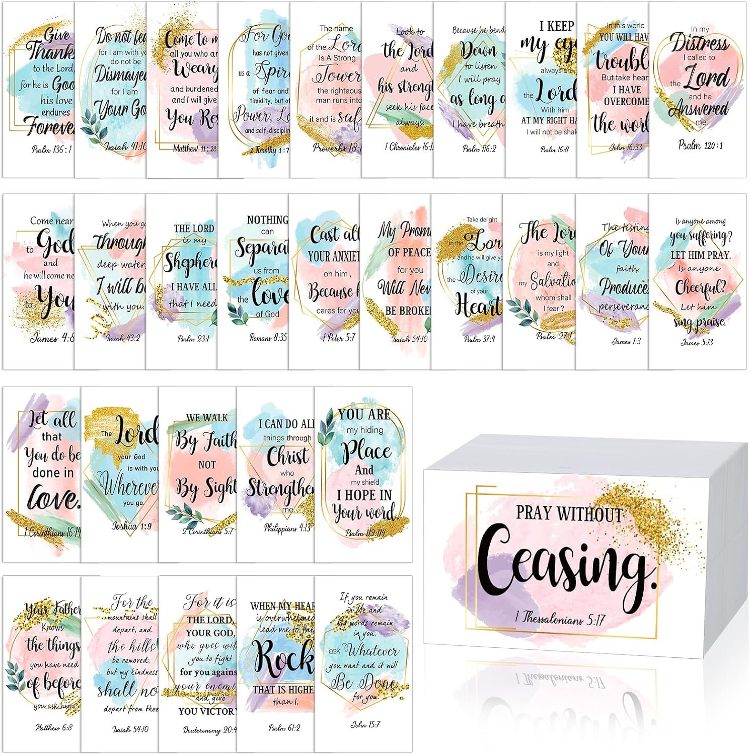 Estune 240 Pcs Bible Verse Cards bulk with Full Scripture, Novel Style