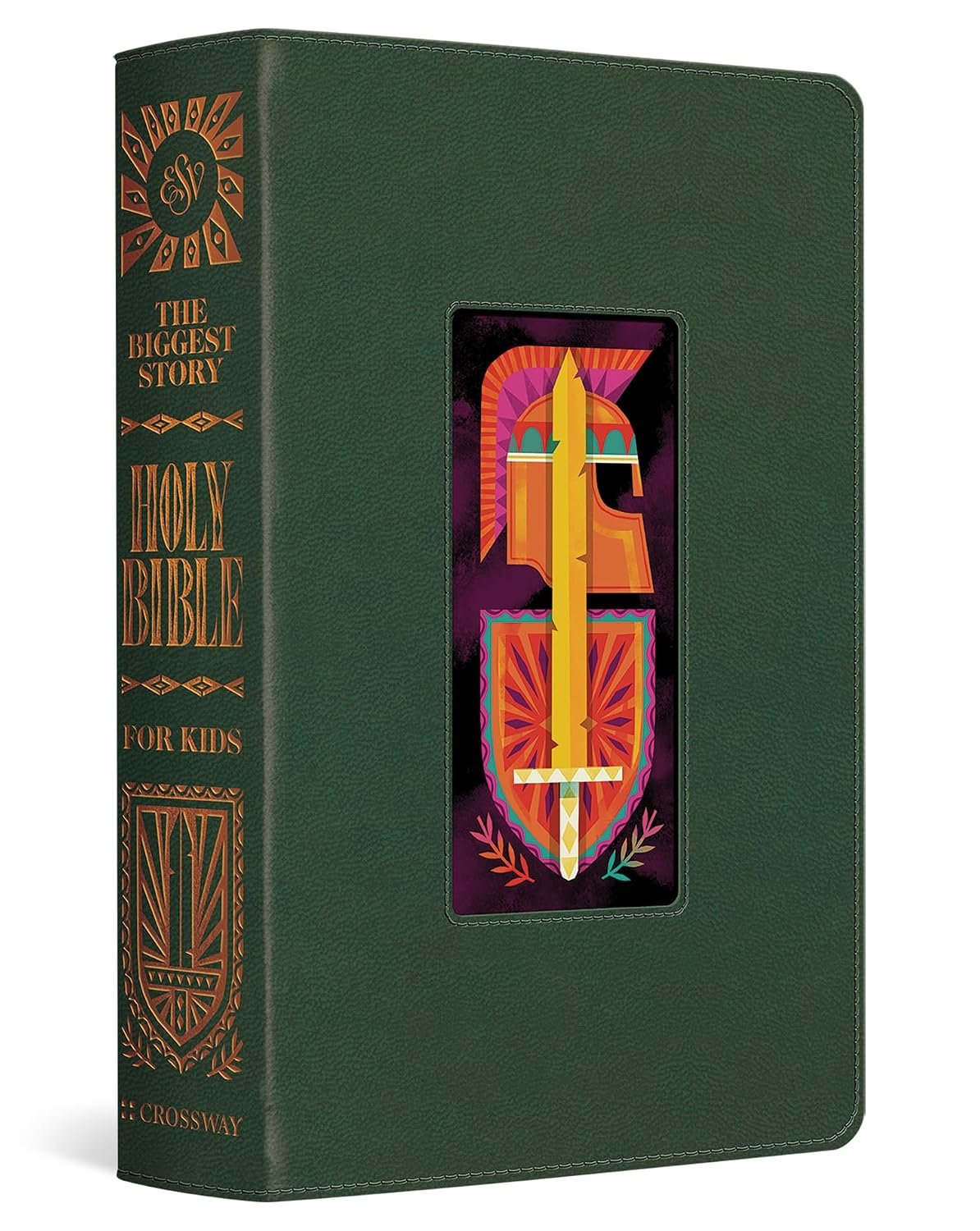 ESV The Biggest Story Holy Bible for Kids (TruTone, Dark Green, Armor Design): Children’s Bible for Ages 6–12