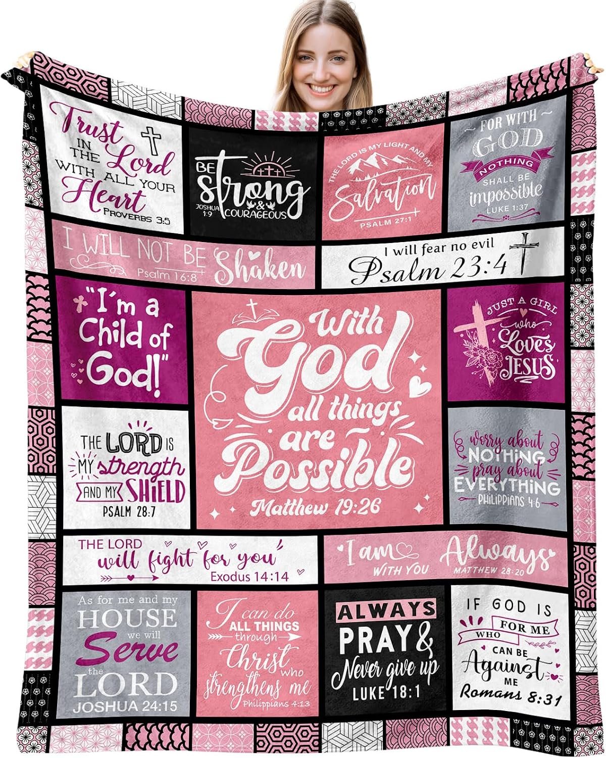 Christian Gifts for Women Blanket 60″x50″, Religious Gifts for Women