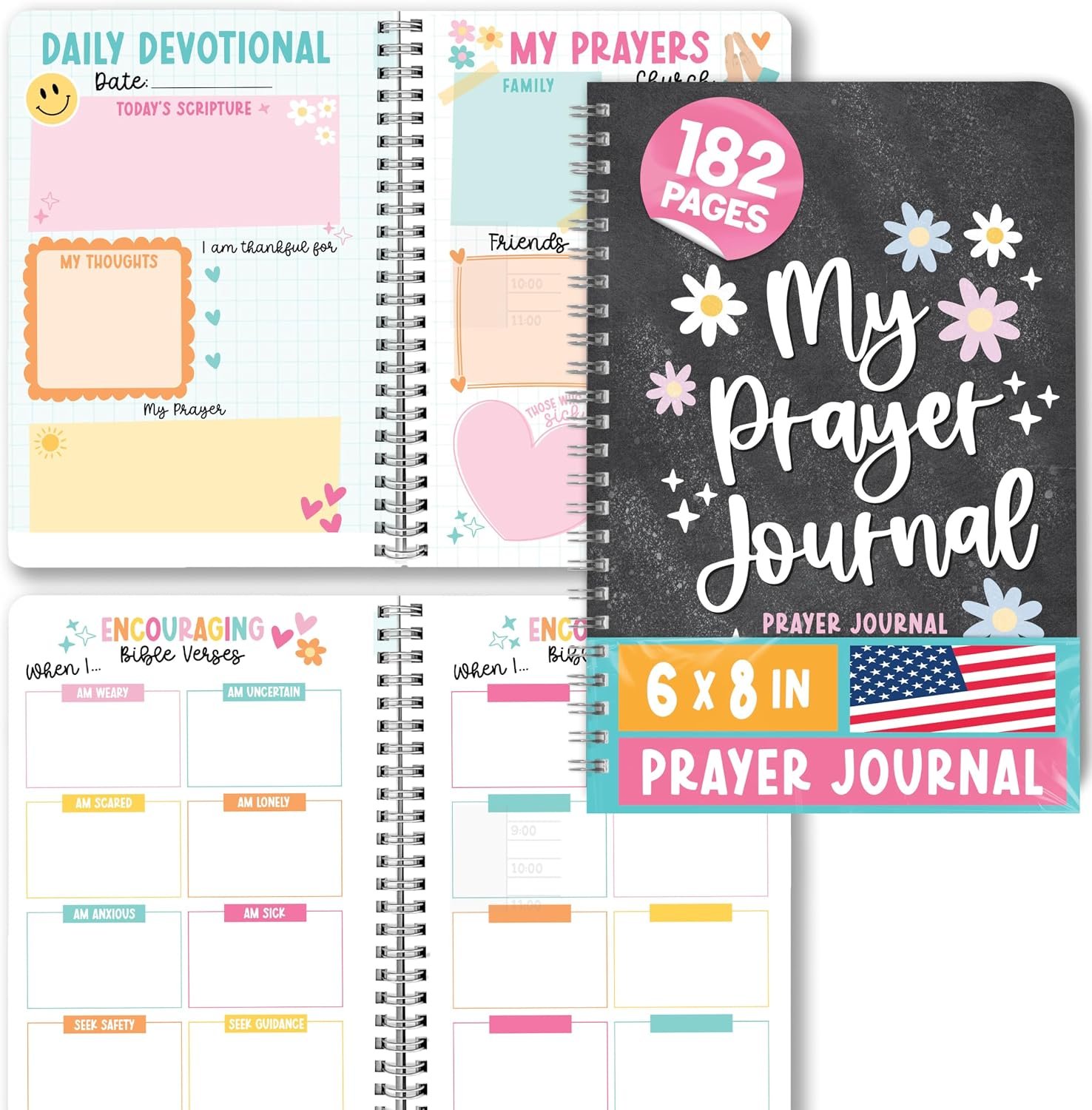 Guided Prayer Journal for Woman – Daily Prayer Journal Notebook