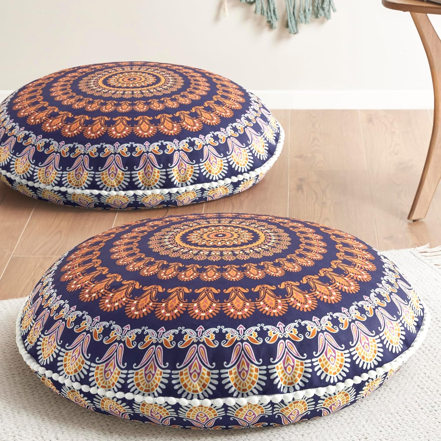 Codi Floor Pillows 2 Pack, Large Meditation Cushions for Adults, 32-inch