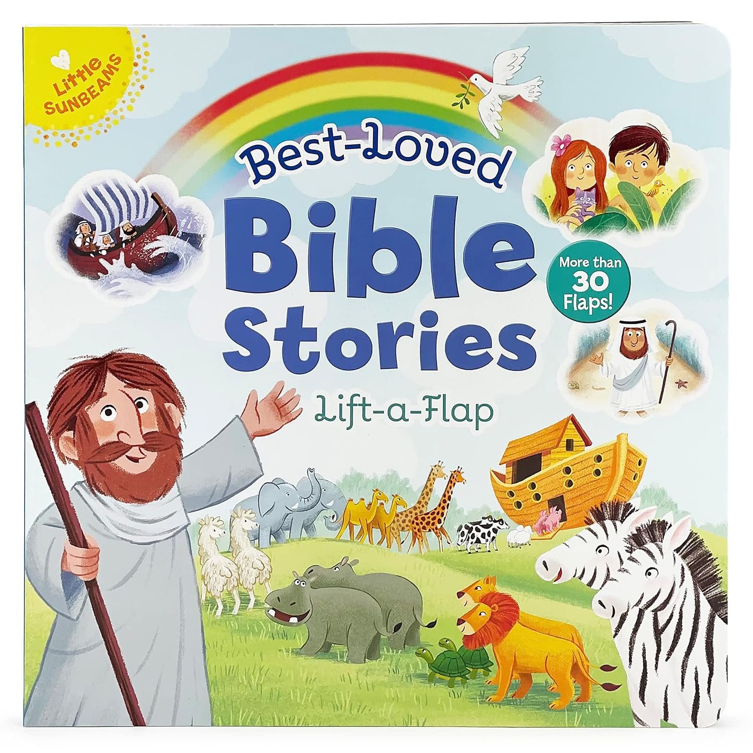 Best-Loved Bible Stories Children’s Large Lift-a-Flap Board Book for Babies and Toddlers (Little Sunbeams)