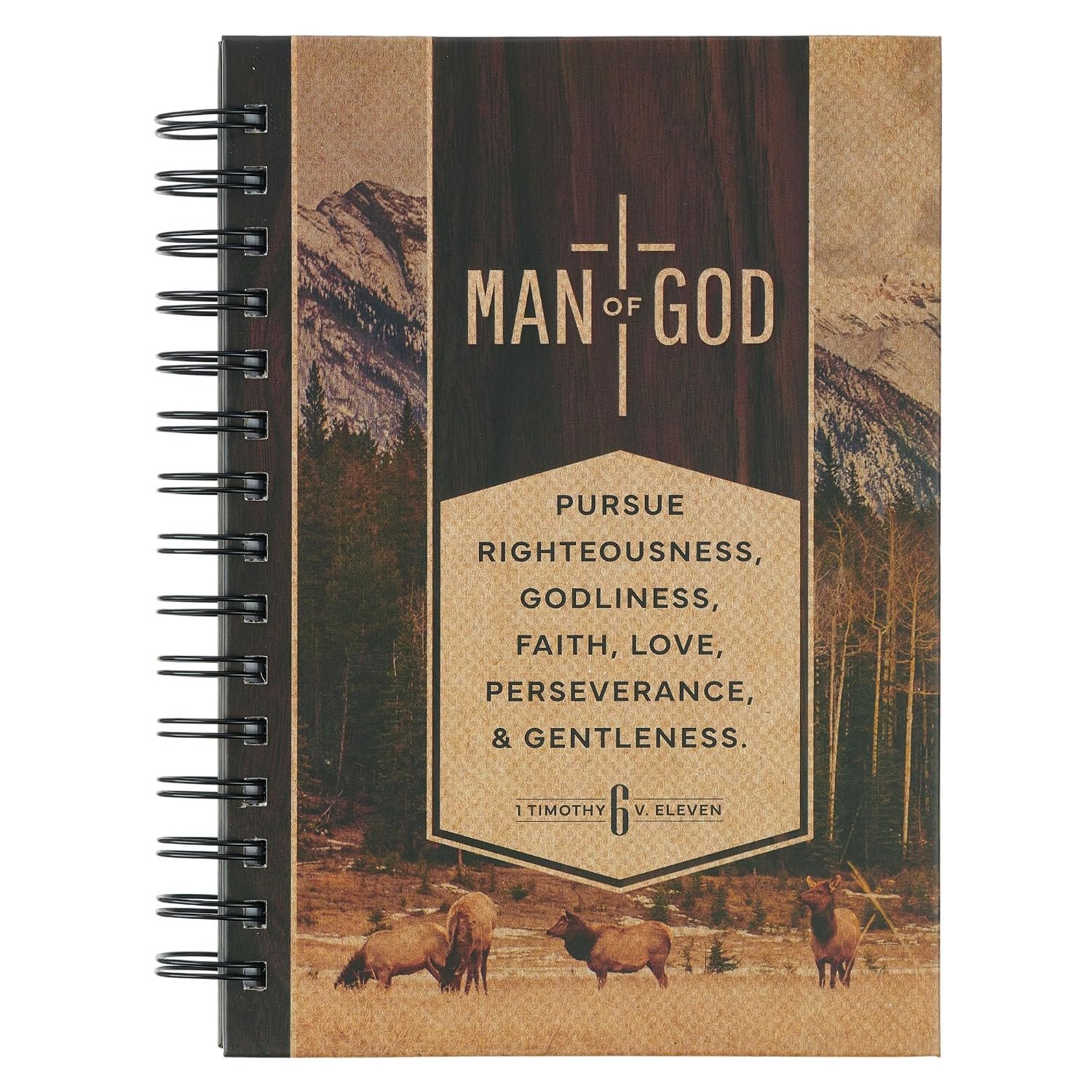 Christian Art Gifts Spiral Journal: Man of God – 1 Timothy 6:11