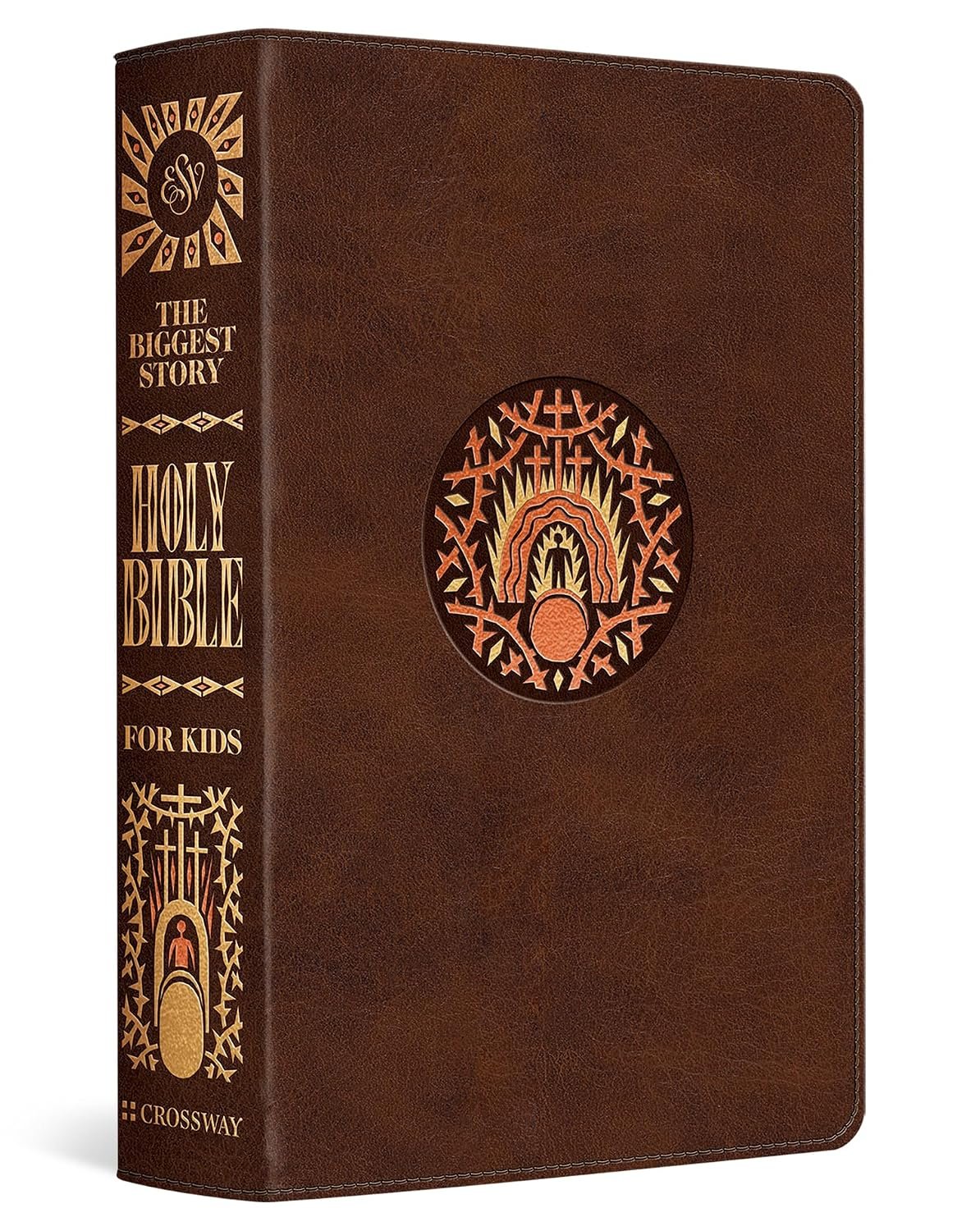 ESV The Biggest Story Holy Bible for Kids (TruTone, Brown, Living Hope Design, Thumb Indexed): Children’s Bible for Ages 6–12