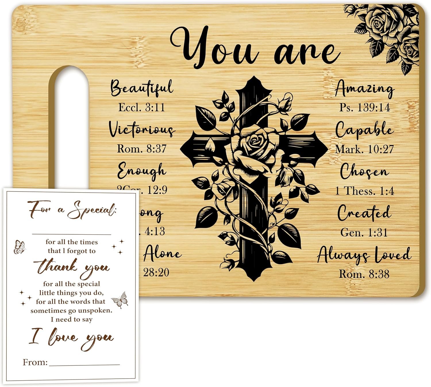 Christian Bamboo Cutting Board Gift, Bible Verse Chopping Board, Religious Gifts for Women Faith, Inspirational Gifts for Family Friends Coworkers, Cutting Boards Kitchen Gift & Decor -28