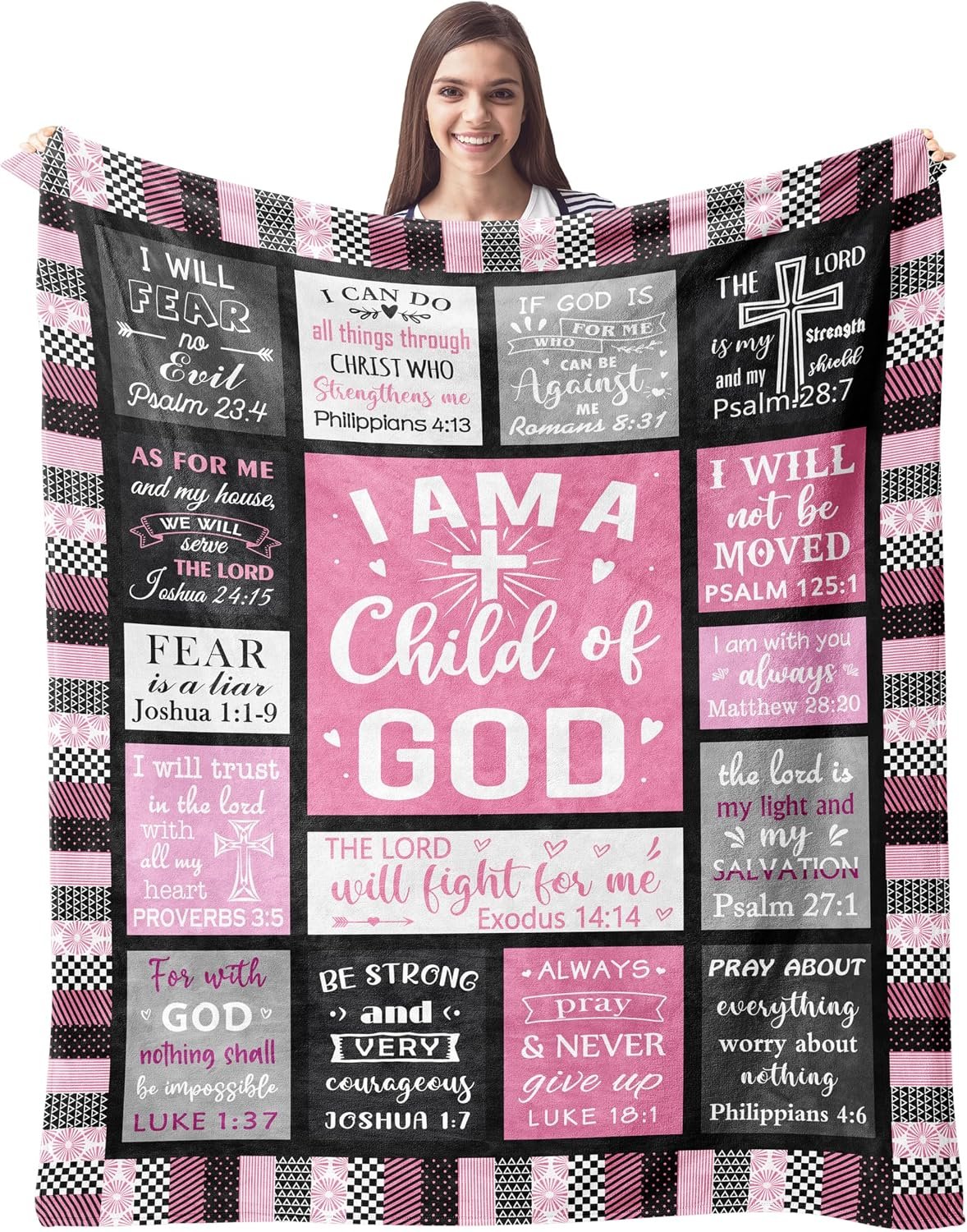 CUJUYO Christian Gifts for Women, Christian Birthday Gifts Blanket 60″x50″