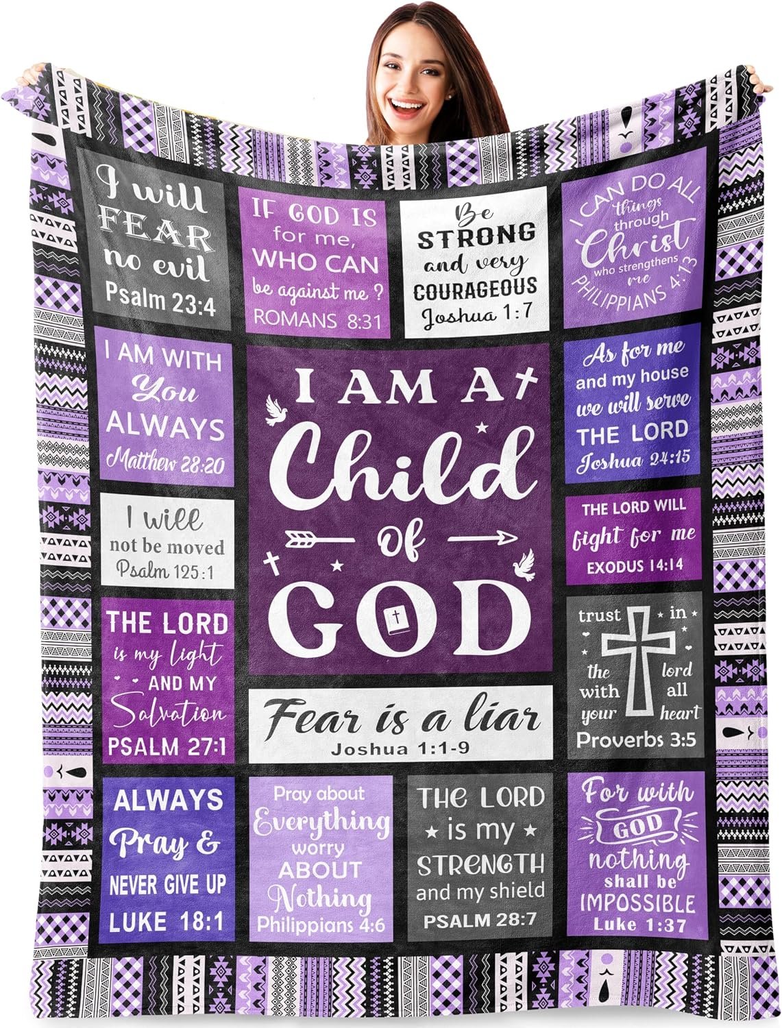 Gifts for Christian Women, Baptism Gifts for Girl Throw Blanket