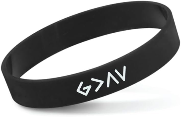 God is greater than the Highs and Lows Christian wristband