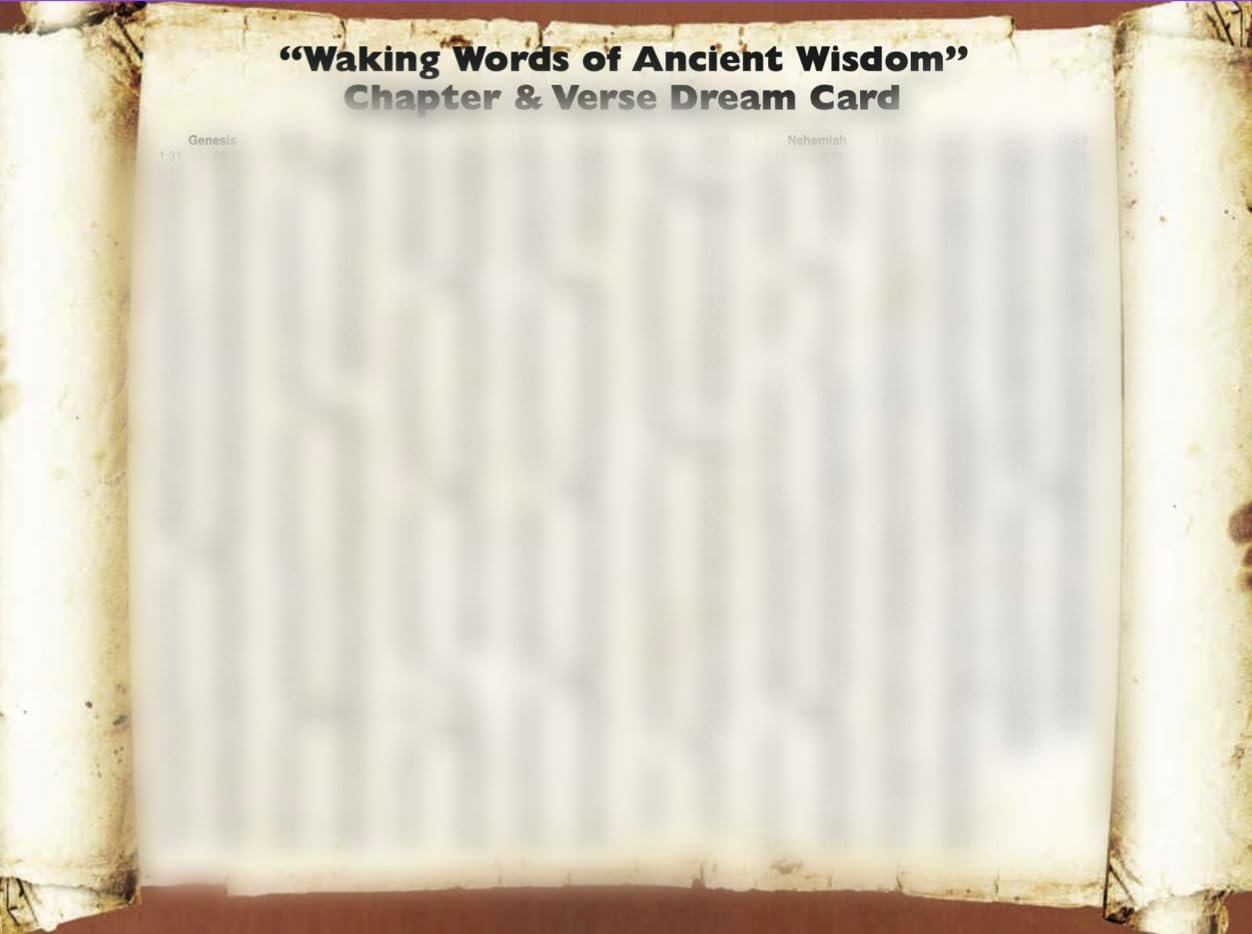 Waking Words of Ancient Wisdom Chapter & Verse Dream Card