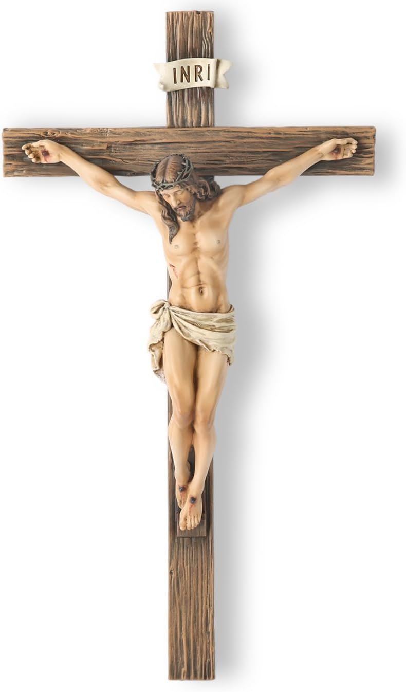 BC Catholic Crucifix Wall Cross 10″H Jesus Wall Art