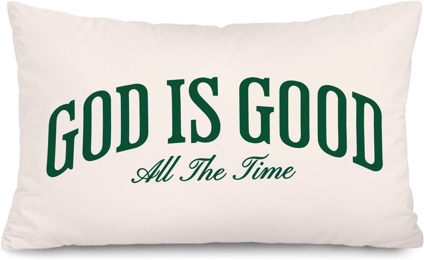 Christian 12×20 Pillow Cover, Christian Gifts for Women Men, Vintage Green God is Good All the Time Bible Verse Decorative Throw Pillow Covers Pillowcases for Home Living Room Bedroom Decor