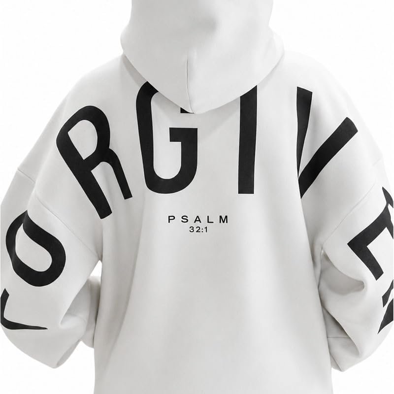 God’s Love Overcomes GLO | Kingdom Essential Hoodie Forgiven Christian Hoodie Faith-Based Apparel Antarctica Black Print