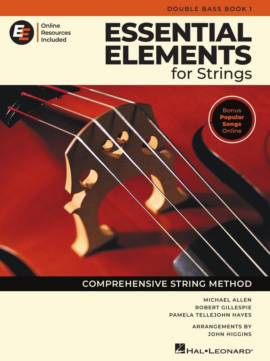 Essential Elements for Strings – Double Bass Book 1 with EEi online Resources | Double Bass Method Songbook and Sheet Music for School Band Students and Teachers | Comprehensive String Method