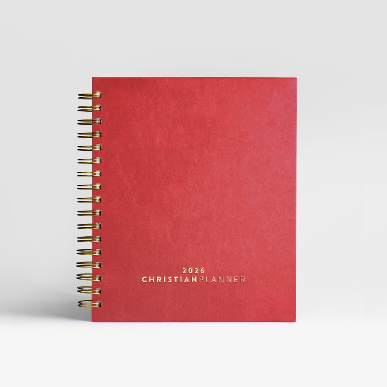 Christian Planner 2026 Daily Planner – Faith Based Monthly and Weekly Planner, Vision Board, and Habit Tracker – 2026 Calendar, Personal Organizer and Devotional Journal (Sprial, Cherry)