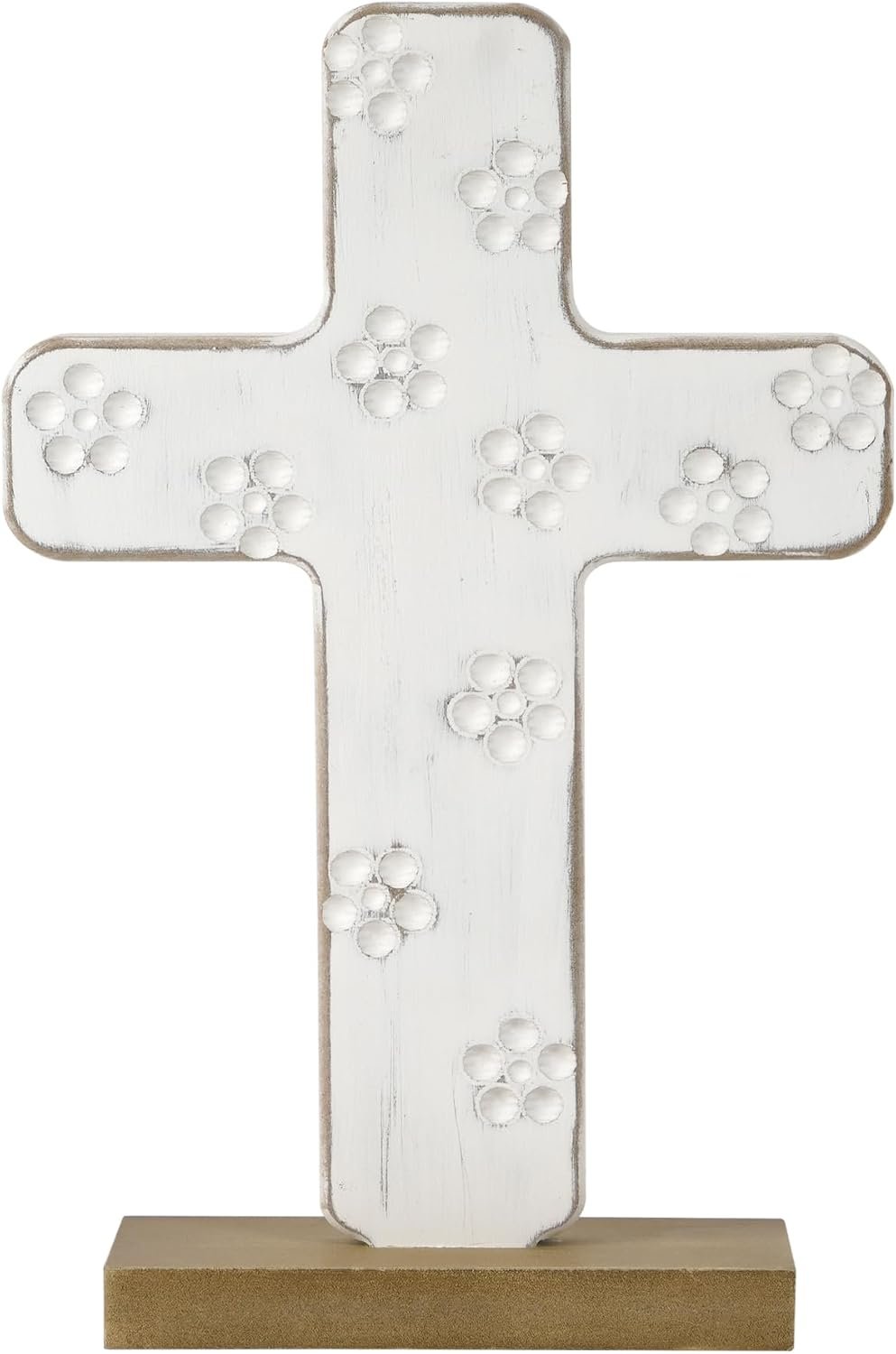 NIKKY HOME Wooden Cross for Table Rustic Standing Cross for Religious Gifts