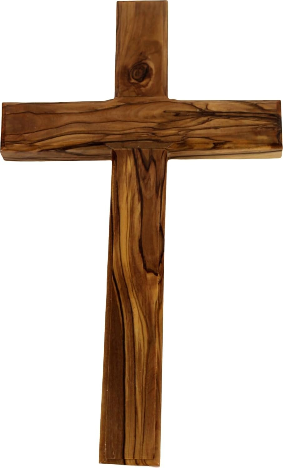 Holy Land Market Hand Carved Olive Wood Wall Cross 10 Inch