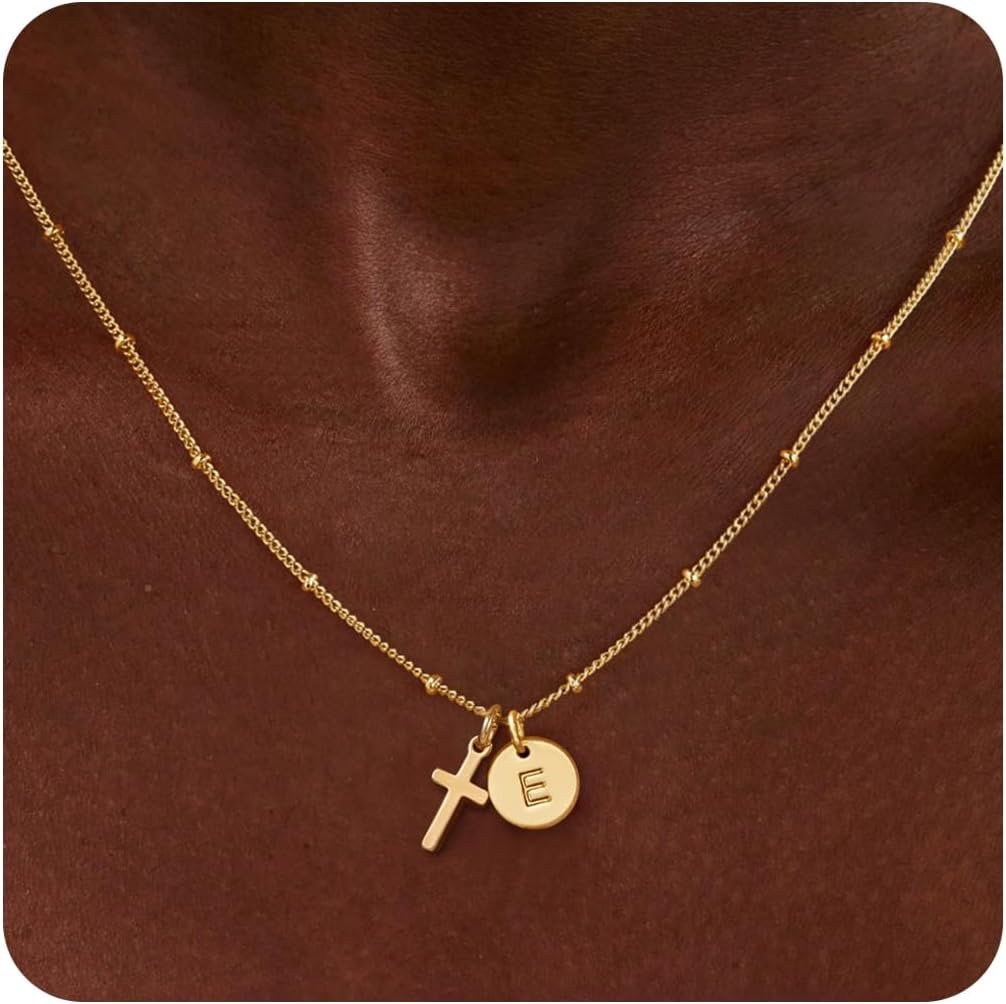 Turandoss Cross Necklaces for Girls, Faith Baptism Jewelry Gifts